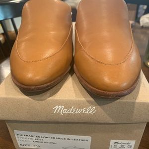 Madewell Frances Loafer Mule in Amber Brown